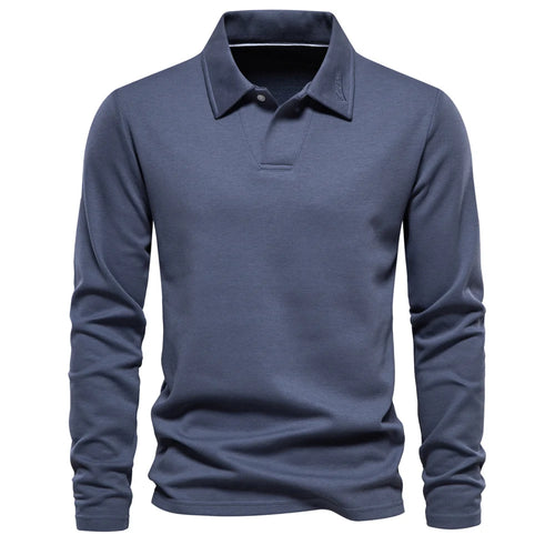 AIOPESON Embroidery Polo Shirt for Men Fashion Neck Turn Down Collar