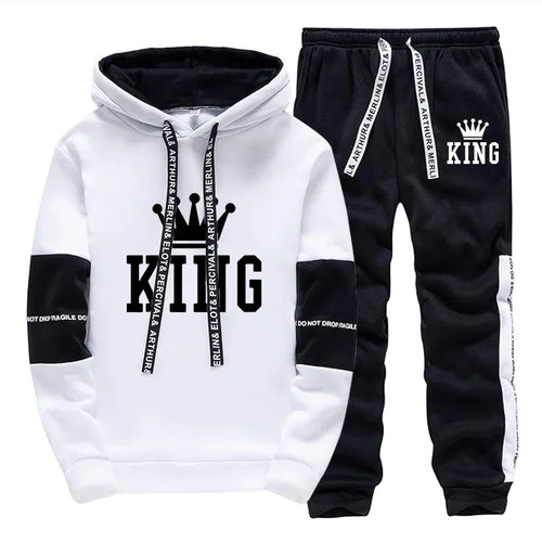 King Printing Mens Tracksuit Single Piece Sweatshirts Sweatpants