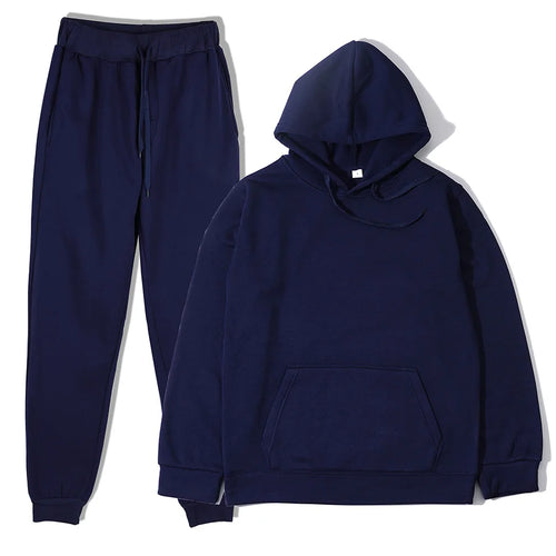 Men's Sports Suits Fashion Tracksuit Women Hoodies + Pants Two Pieces