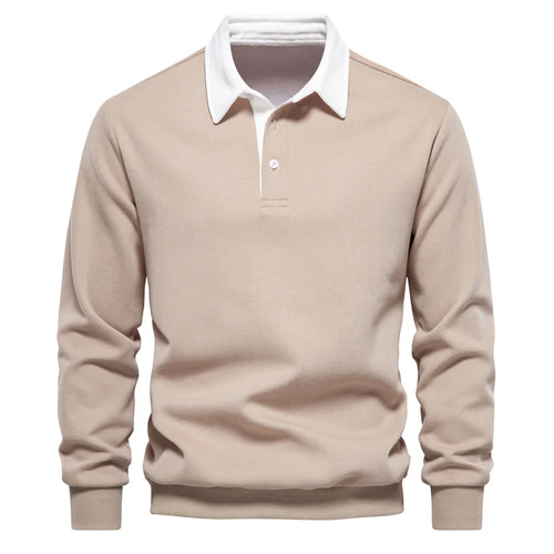 2023 New Autumn Fashion Design Polo Neck Sweatshirts for Men Casual