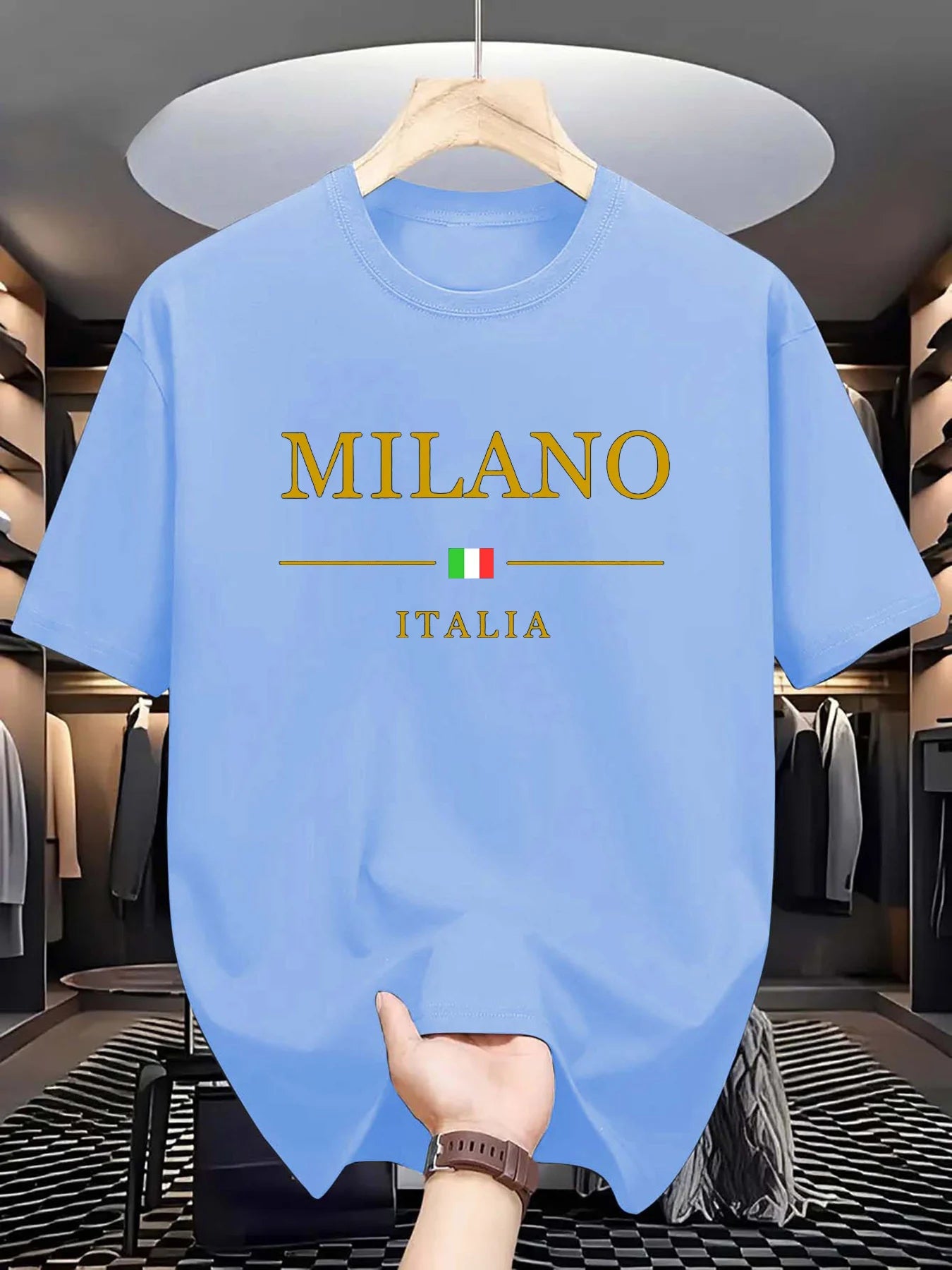 Men's summer 100 cotton fashionable casual loose plus size MILANO