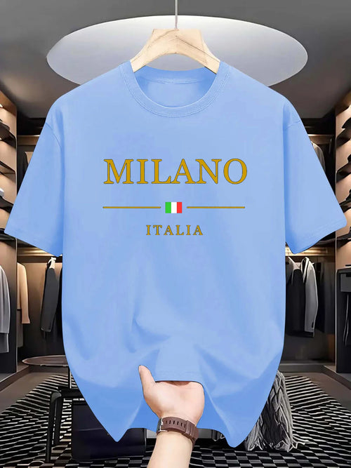 Men's summer 100 cotton fashionable casual loose plus size MILANO
