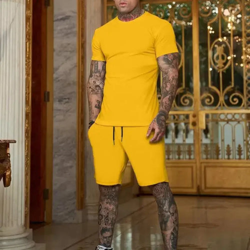 Fashionable and casual summer outdoor sports suit men's breathable