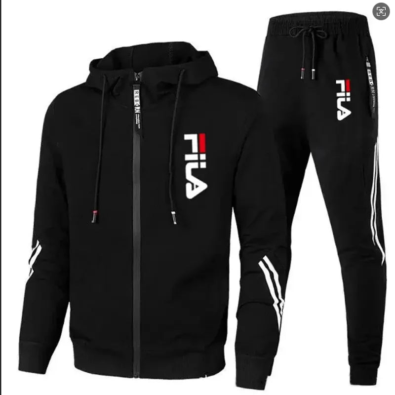 2026 Men's spring and Fall outdoor zipper jacket + sweatpants jogging