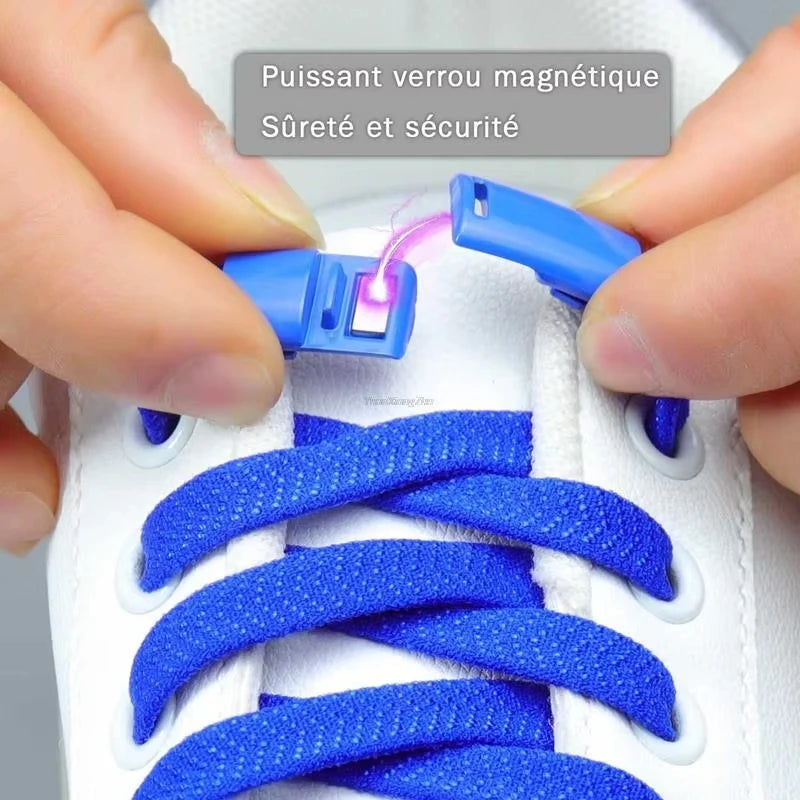 Magnetic Locking Shoelaces without ties Sneakers elastic laces