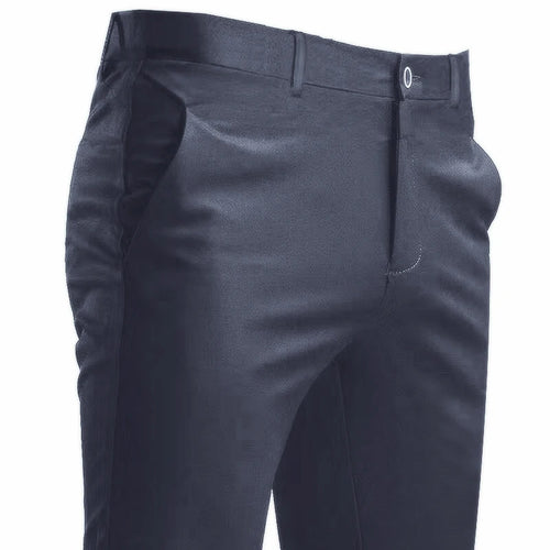 Men's Suit Pants Stretch Smart Casual Trousers Pocket Solid Color