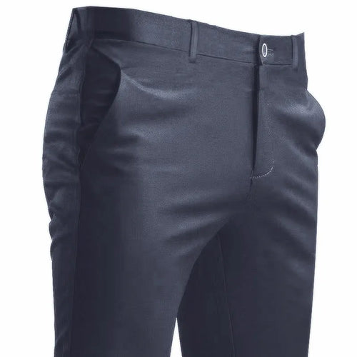 Men's Suit Pants Stretch Smart Casual Trousers Pocket Solid Color