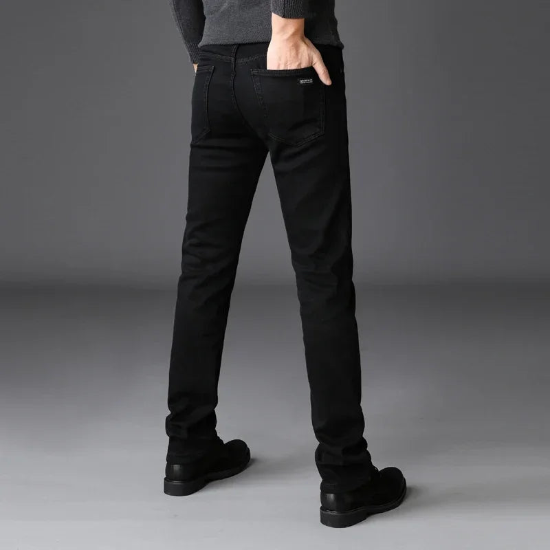 Spring Autumn Men Classic Fashion Brand Jeans Homme Man Soft Stretch