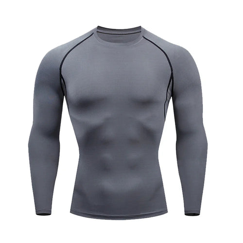 Men's Compression Shirt Men Rashgard Fitness Long Sleeve Running Shirt
