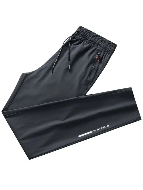 Soft Men's Casual Straight Pants Stretch Elastic Waist Jogger Korean