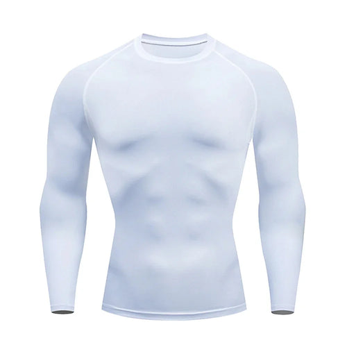 Men's Compression Shirt Men Rashgard Fitness Long Sleeve Running Shirt