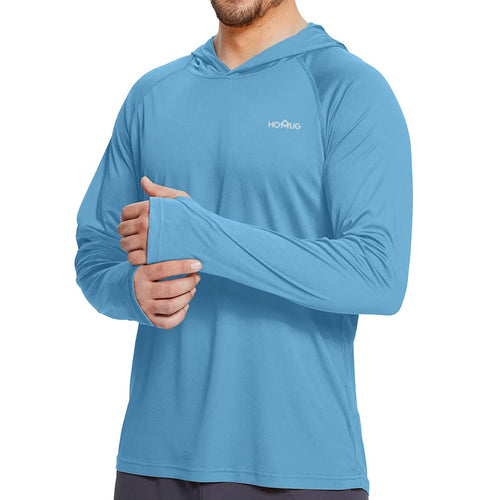 Men's UPF 50+ Sun Protection Hoodie T-Shirts Long Sleeve SPF/UV Quick