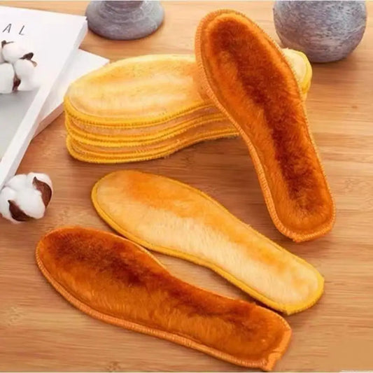 Shoe Insoles Faux Wool Soft Sweat-absorbing Women Men Keep Warm Shoe