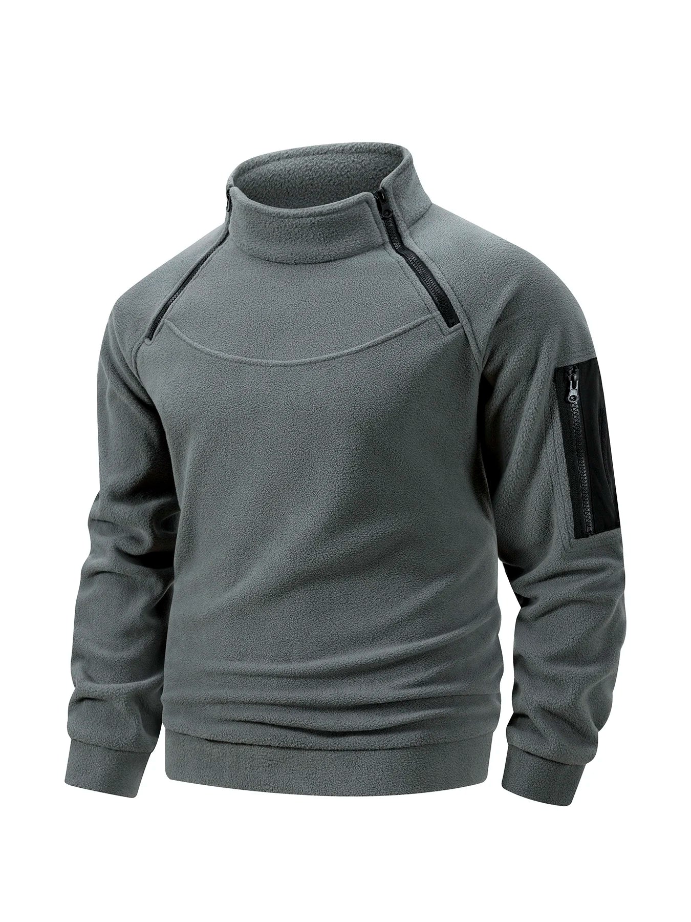 2025 Men's Polar Fleece Outdoor Warm Breathable Tactical Zipper