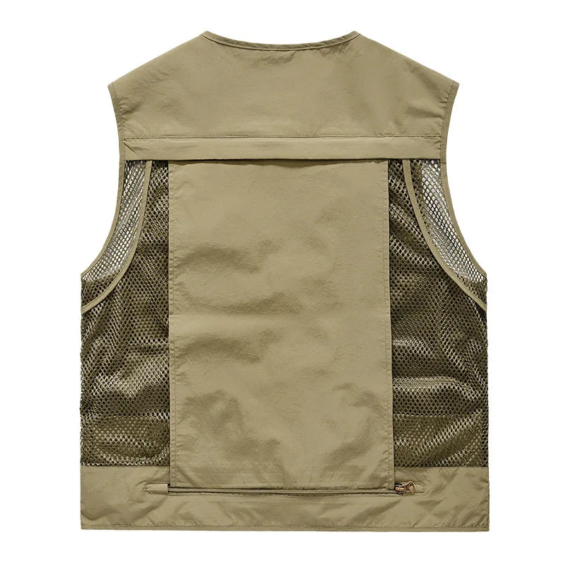 FGKKS 2023 Outdoor Leisure Vest Men's New Multi-Pocket Breathable