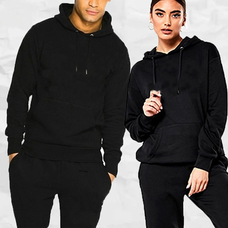 Men Sportswear Sweater Suit Hoodies + Pants Sports Clothing Spring
