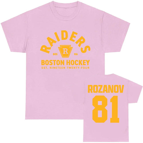 2026 New Rozanov 81 Boston Raiders 100%cotton men's shirt Graphics