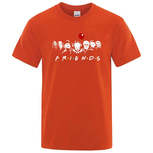 Men's High Quality T-shirt 100% Cotton T-shirt Funny Friends Print T