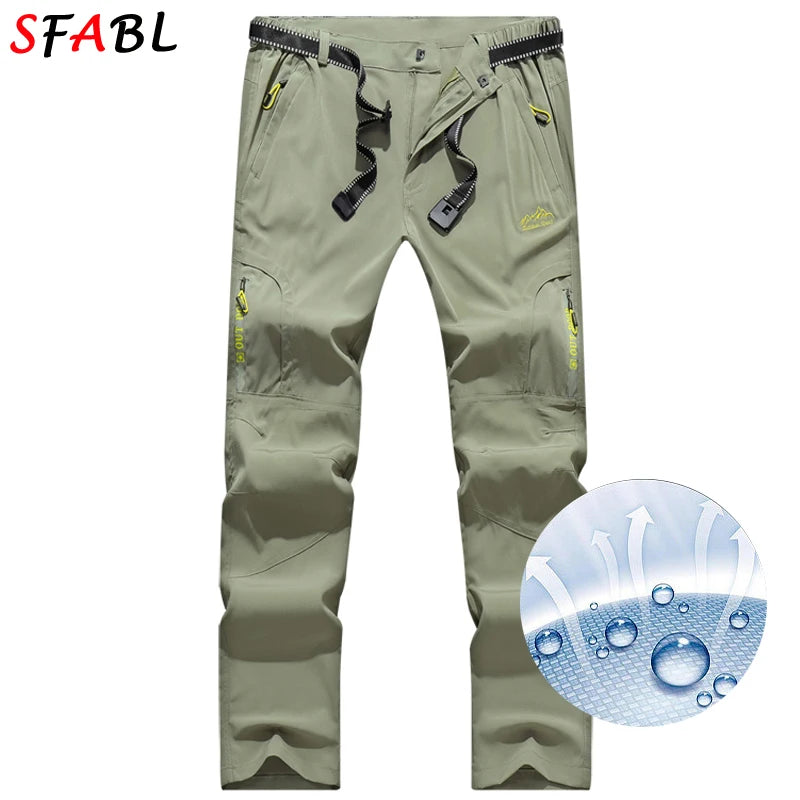 SFABL 5XL Summer Quick Dry Hiking Pants Men Stretch Waterproof
