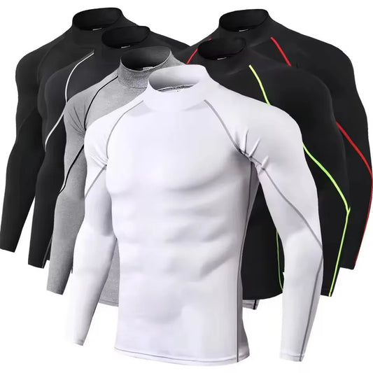 Men Compression Long Sleeve T Shirt Sportswear Male Skinny Tshirt