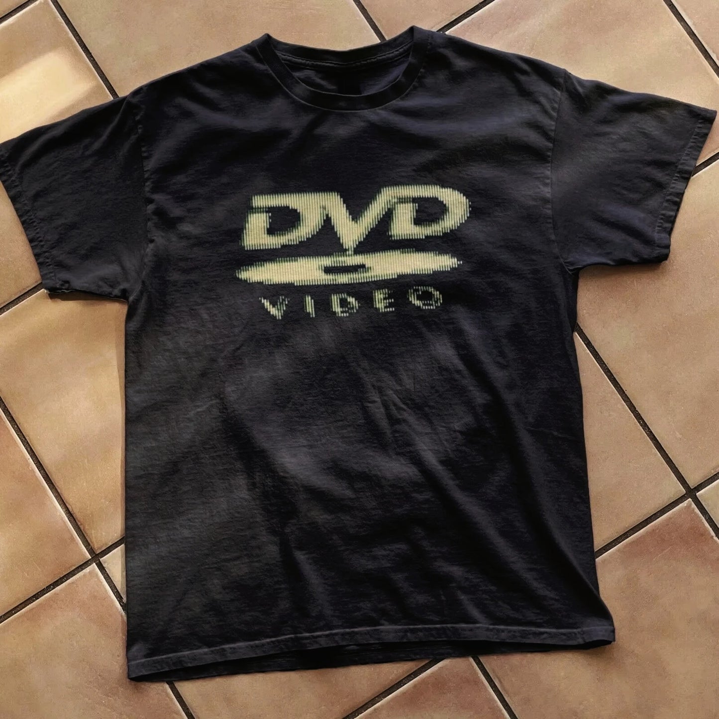 Retro Graphic T Shirt Men Vintage Washed Cotton Tee Funny Video Logo