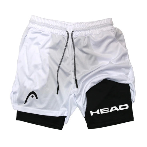 Anime Berserk Head Running Shorts Men Fitness Gym Training 2 in 1