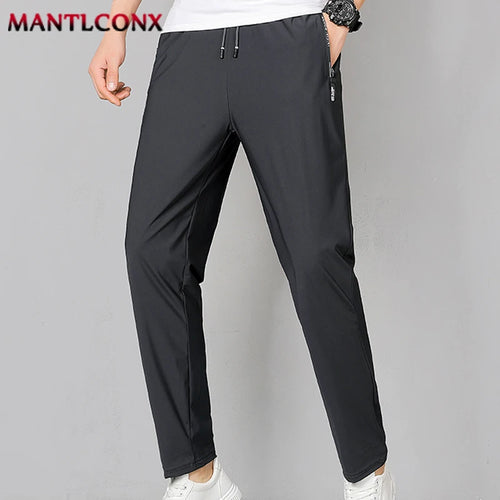 Breathable Men's Casual Pants Quick Dry Straight Elastic Waist Jogger