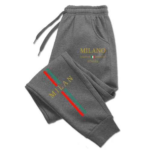 2025 Hot Sale Milan City Printed Jogger Pants Men Women Autumn Winter