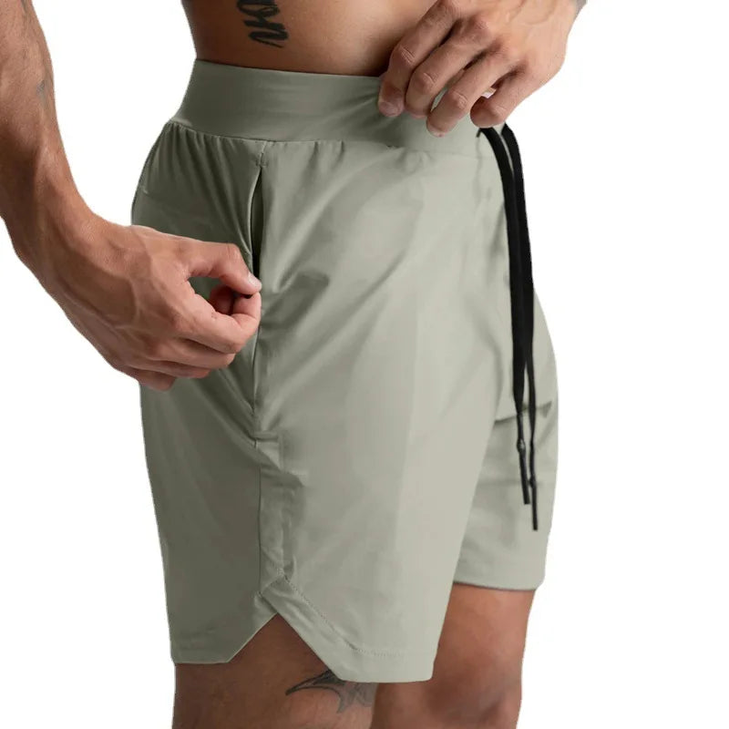 Shorts Single Woven Quick Dry Shorts Solid Color Running Fitness