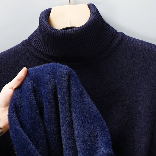 Sweatwear Mens Anti-pilling High Quality Knitted Turtleneck Sweater