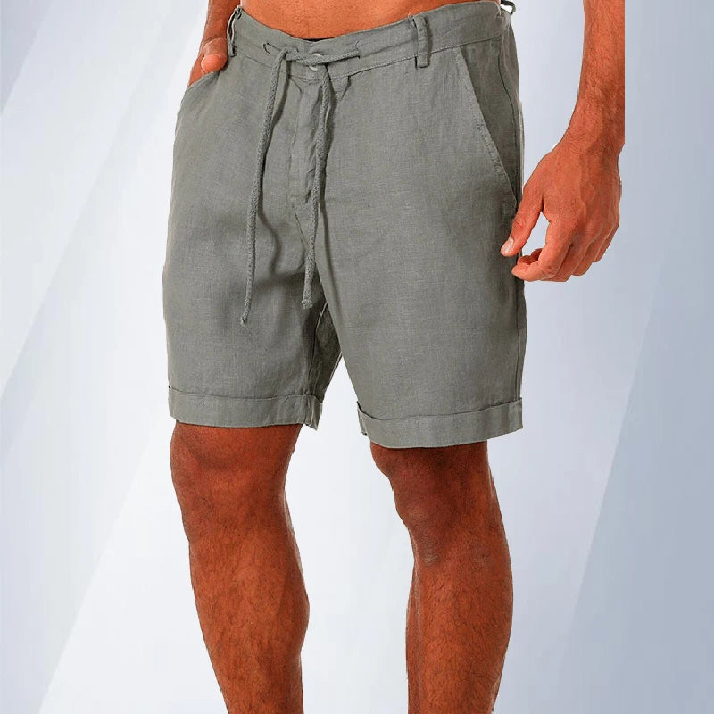Summer Fashion Mens Linen Shorts Men Cotton Beach Short  New Wild