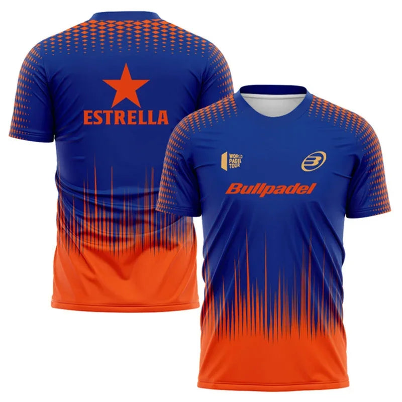 Fashion Gradient Harajuku Men's T Shirt Padel Tennis Sportswear Summer