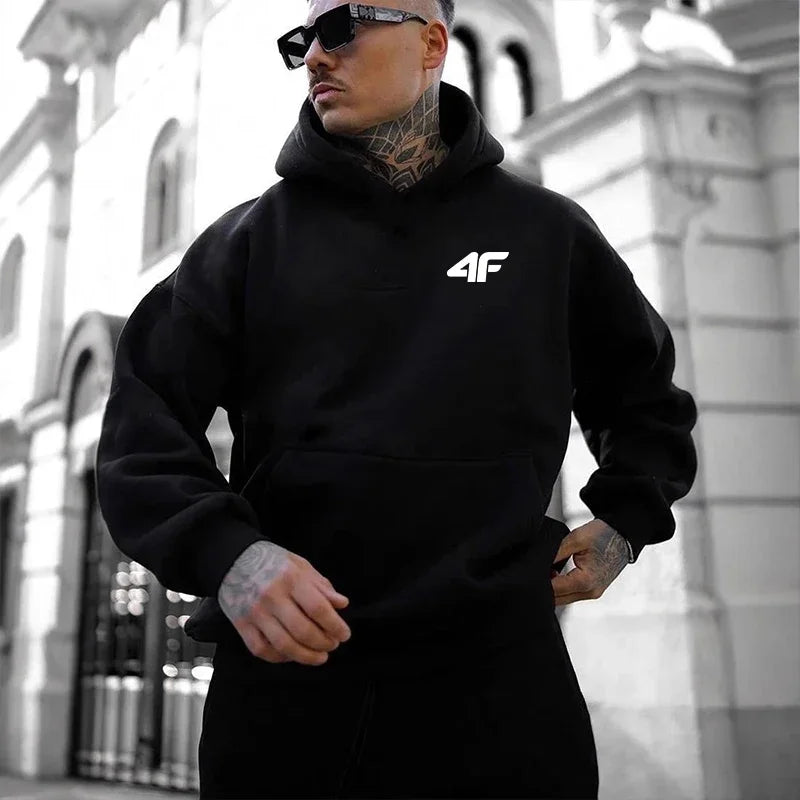 Man Hooded Sweatshirts All Season Daily Casual Sports Hoody Coats Home