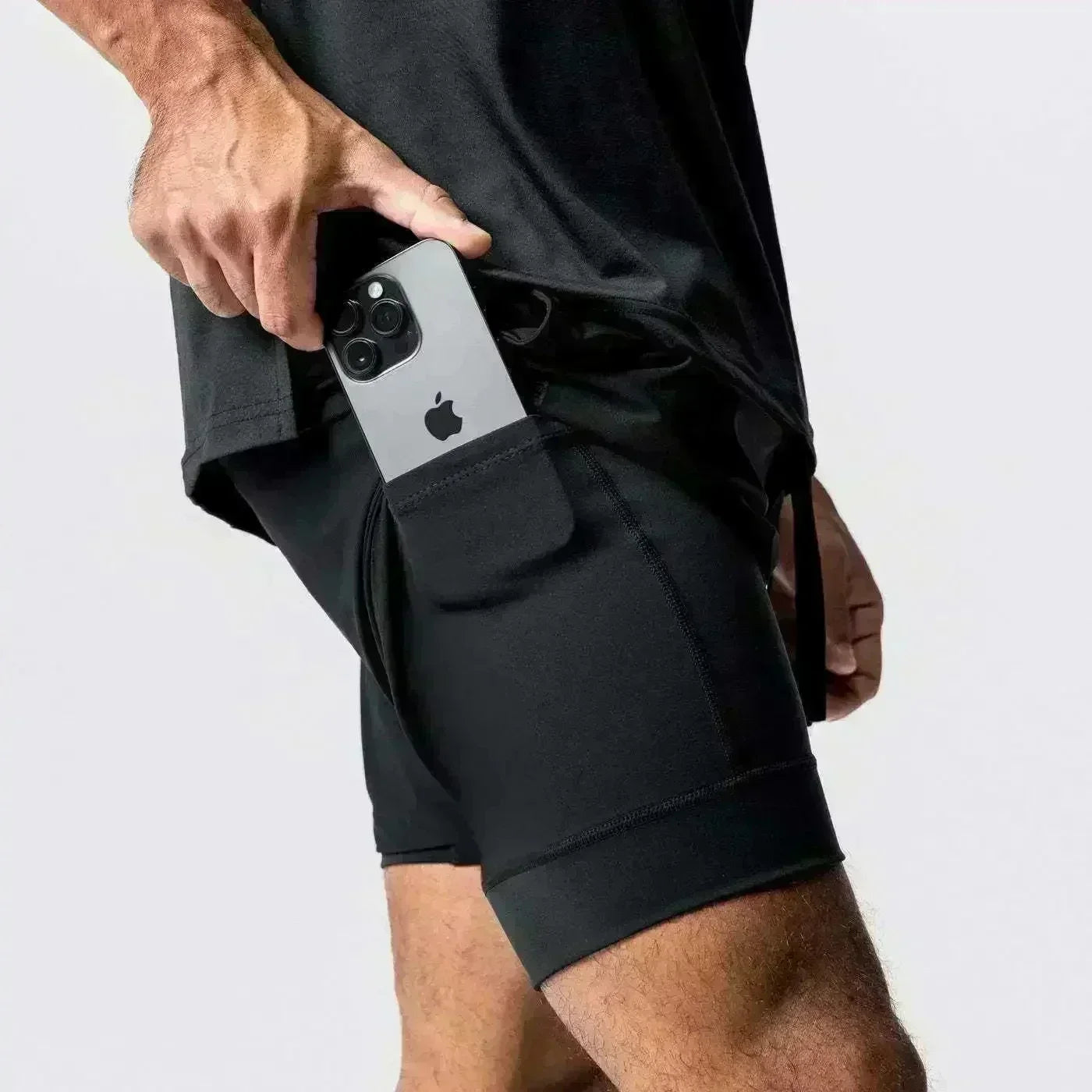 New Running Shorts Men Gym Sports Shorts 2 In 1 Quick Drying Workout