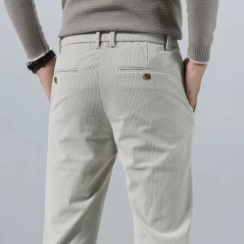 Autumn and Winter Men's Corduroy Trousers New Men's Clothing Stretch