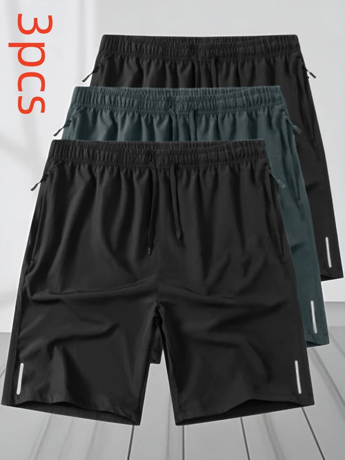 3pcs Casual Shorts Men's Running Sports Shorts Gym Shorts for Men