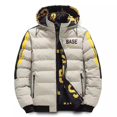 Men Autumn Winter Cotton Jacket Warm Comfortable Padded Thickened Down