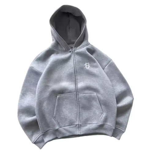 Streetwear Hoodie Sets Mens Y2K Straight Sweatpants Fashion Embroidery