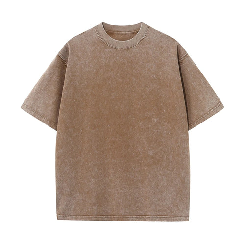 Men's Summer T-shirt 230G Heavy Cotton Vintage Washed T-Shirts