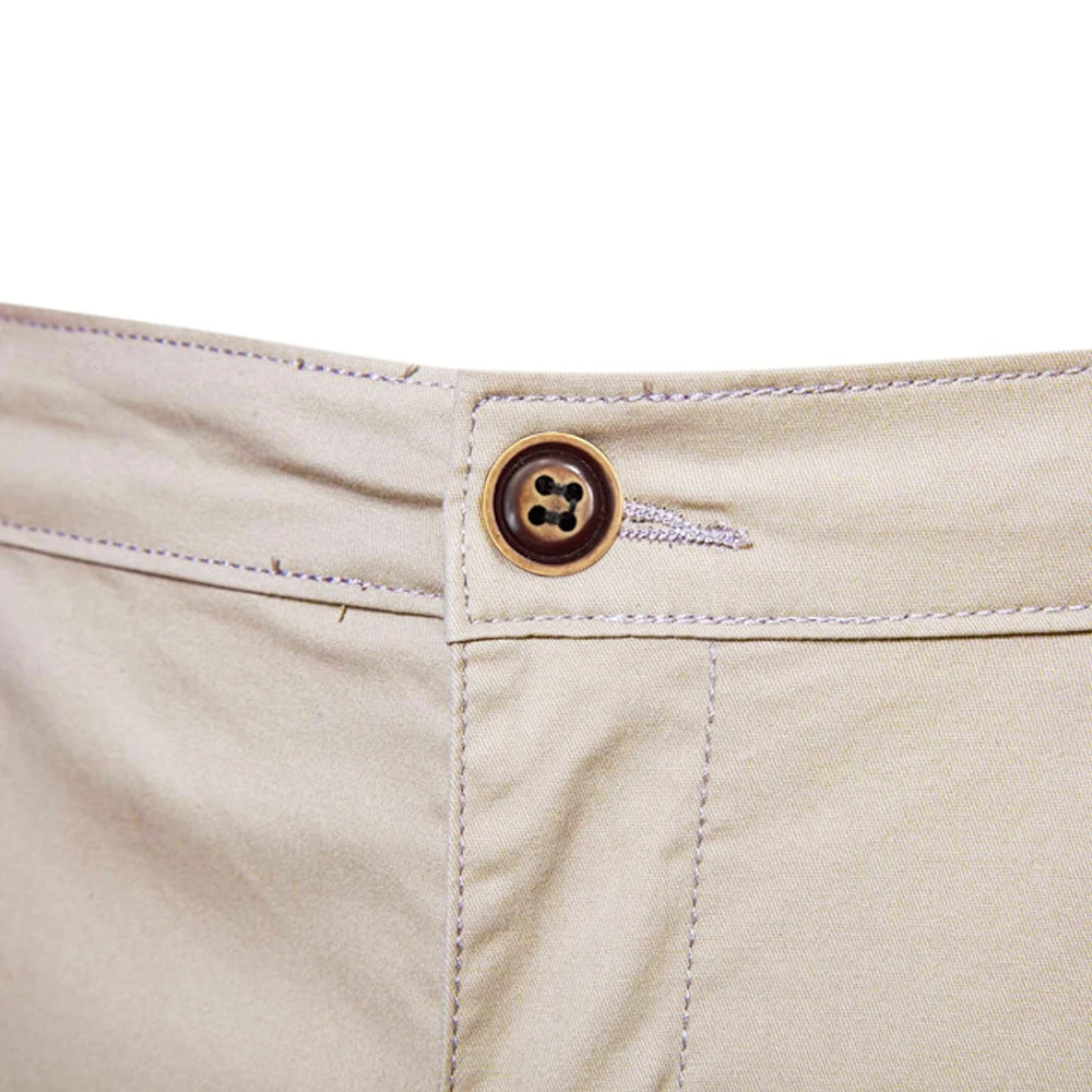 2021 New Summer 100% Cotton Solid Shorts Men High Quality Casual