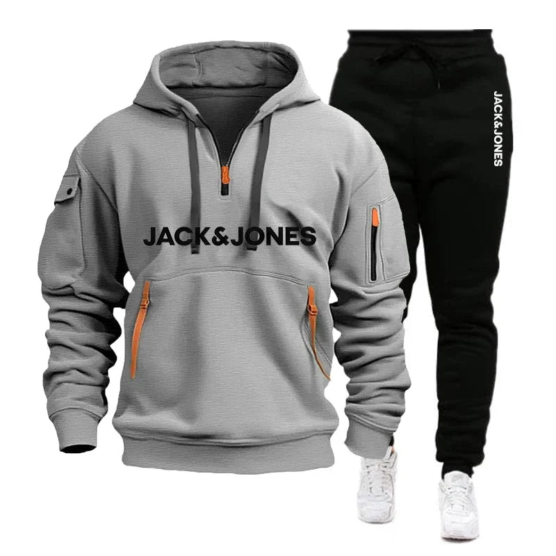 Two sets of men's sportswear for autumn/Winter 2025, including a