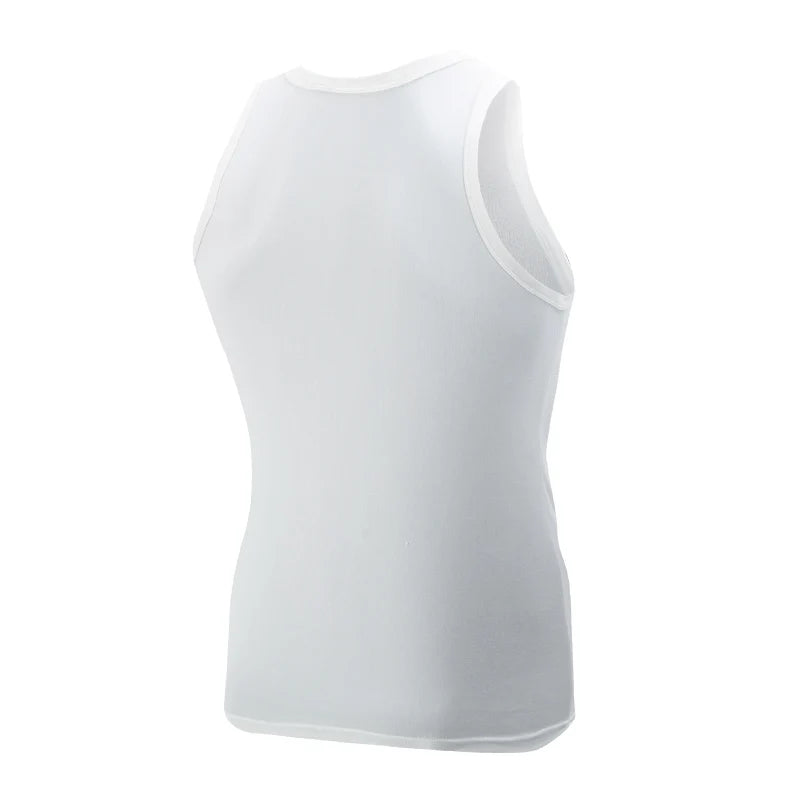 1/3 Men's Tank Top Four Seasons Black and White Solid Color Narrow