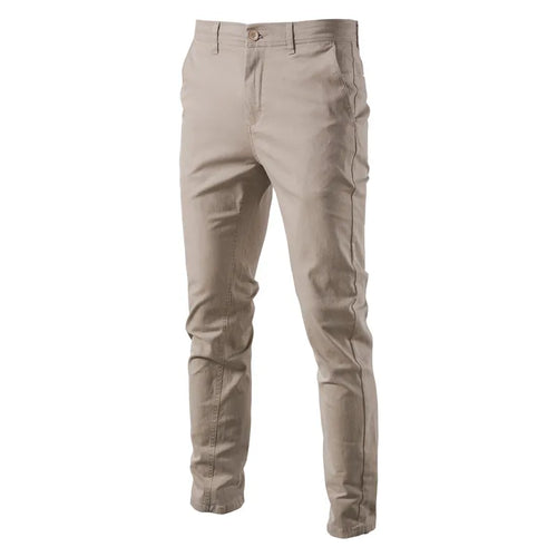 AIOPESON Casual Cotton Men Trousers Solid Color Slim Fit Men's Pants