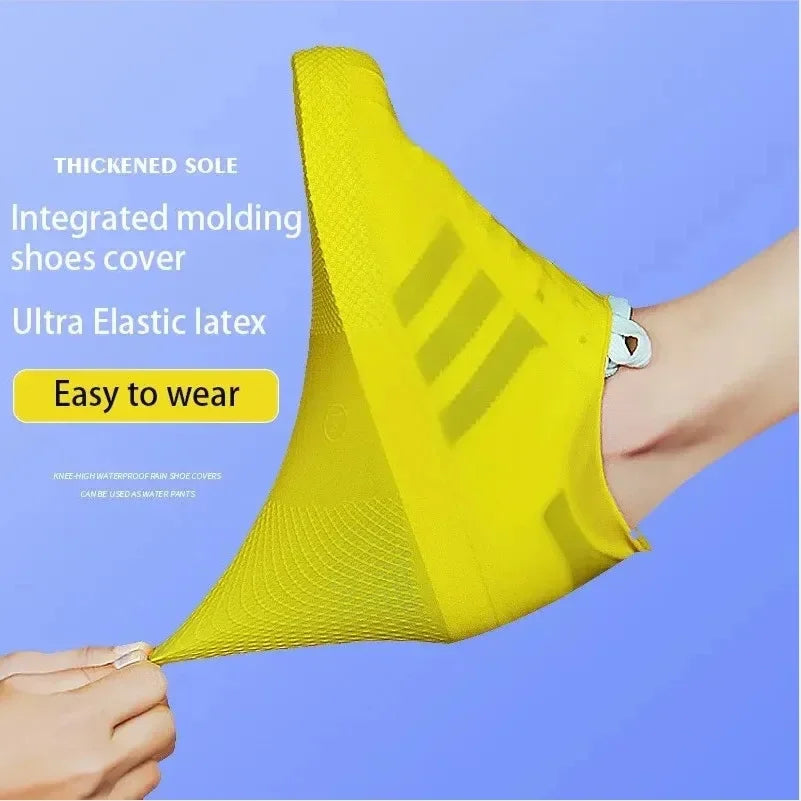 2pcs Waterproof Non-slip Silicone Shoe High Elastic Wear-resistant