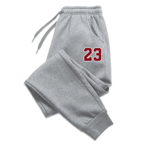 Men's Luxury Print Fleece Sweatpants Warm Jogging Pants Multiple