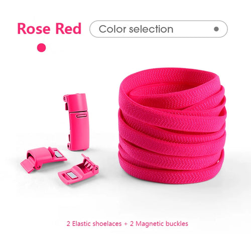 Colorful Magnetic Lock Shoelaces without ties Elastic Laces Sneakers