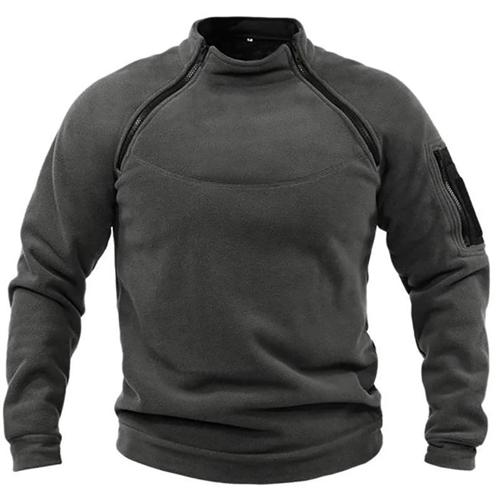 Men's Tactical Hoodies Military Outdoor Pullover Long Sleeve Zippers