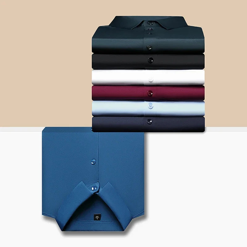 Premium Men's Ultra-Stretch Shirt - High-Quality Silky Business Formal