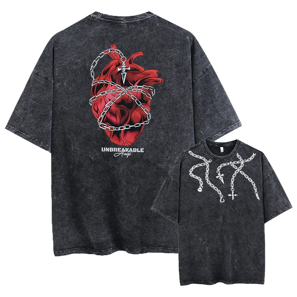 Anime Hunter X Hunter Washed New Arrival Mens Clothes Tee Shirt Homme