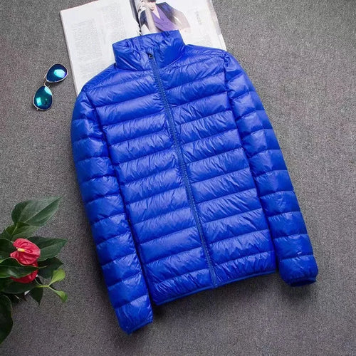 0-10℃ Men's Winter Jacket Ultra Light Duck Down Jackets Portable
